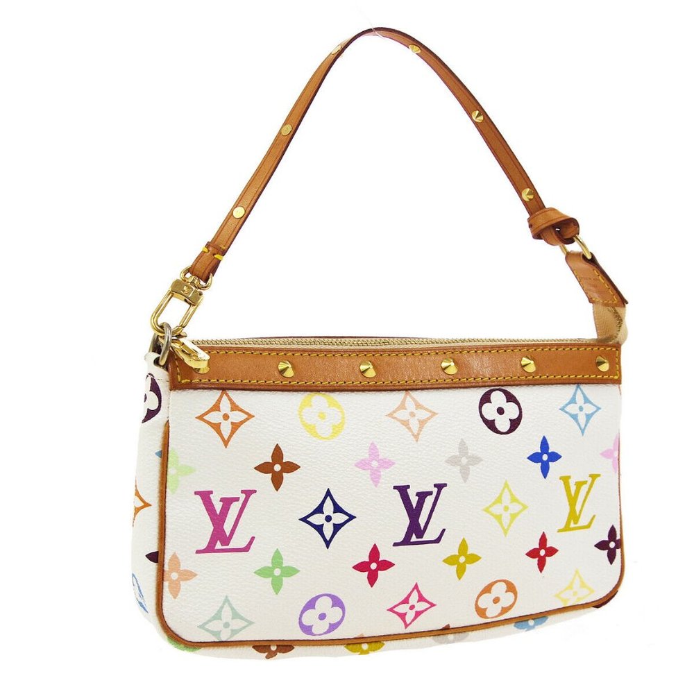Authenticity Guarantee LOUIS VUITTON POCHETTE ACCESSOIRES HAND BAG SD0074 MULTIC - Picture 1 of 11
